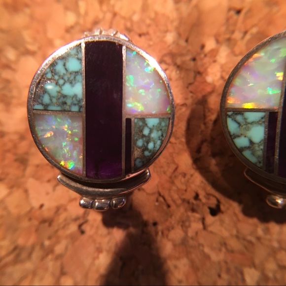 DAVID ROSALES Vintage Opal Sugilite Turquoise Post - Picture 7 of 7